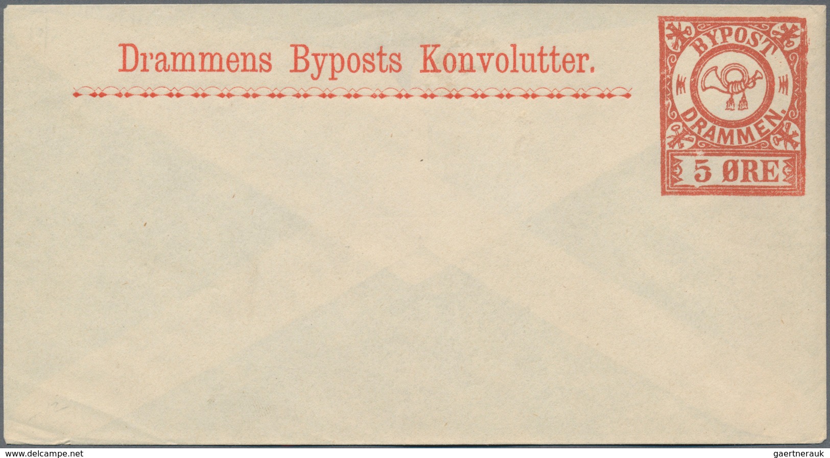 Norwegen - Ganzsachen: 1875 (ca.), Six Unused Postal Stationery Envelopes Of The Private Townpost Of - Enteros Postales