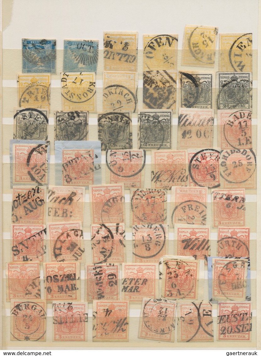 Österreich: 1850/1900 (ca.), Uriger, Meist Gestempelter Alt-Posten Im Kleinen Steckbuch Mit Schwerpu - Collections