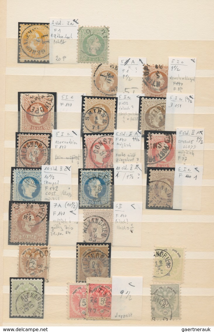 Österreich: 1850/1900 (ca.), Uriger, Meist Gestempelter Alt-Posten Im Kleinen Steckbuch, Dabei Allei - Collections