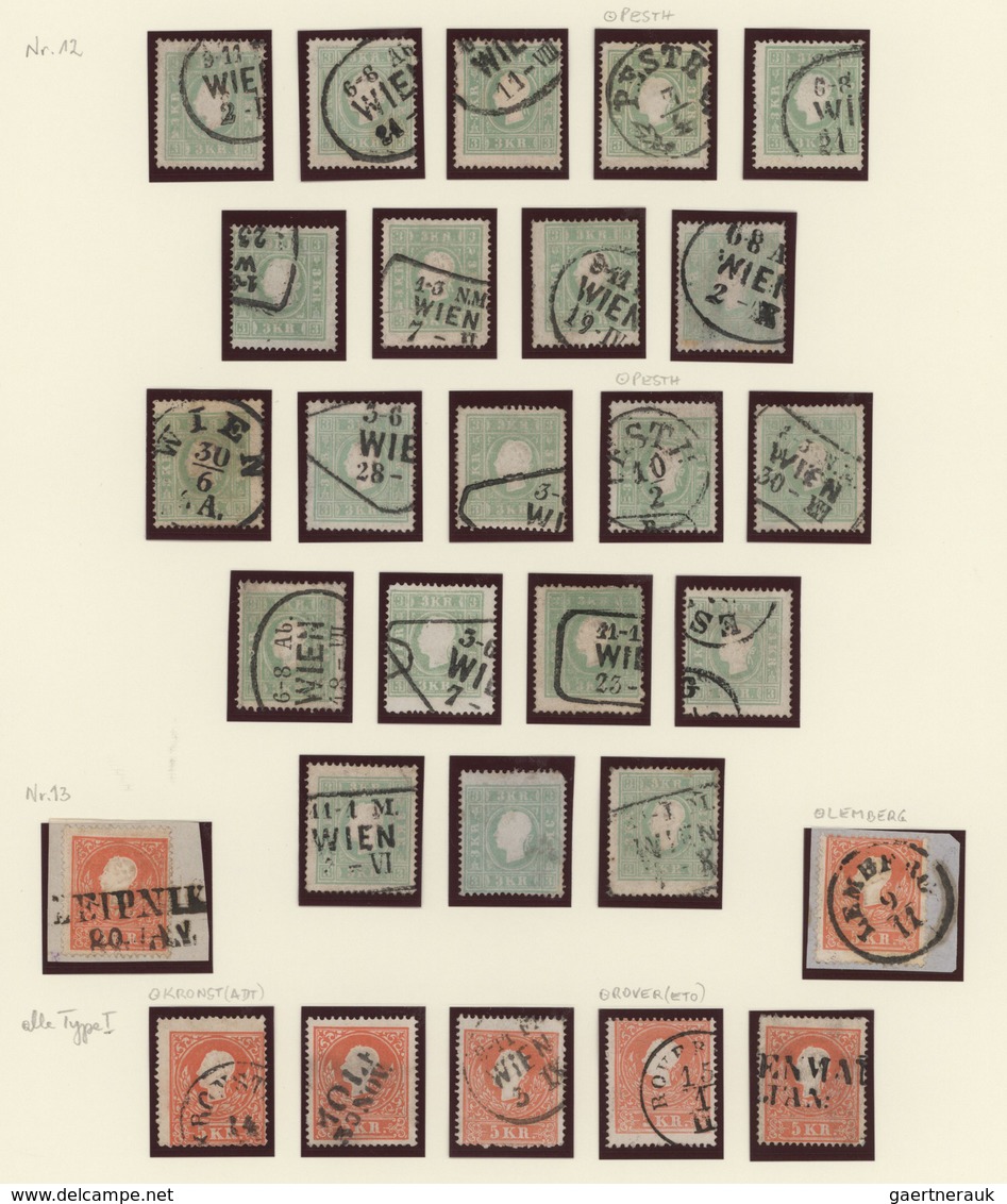 Österreich: 1850/1900, Umfassende Spezialisierte Sammlung Auf Schaubek-Blättern Mit Farben/Nuancen, - Colecciones