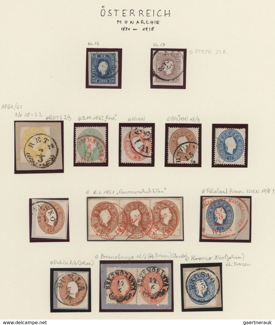 Österreich: 1850/1900, Umfassende Spezialisierte Sammlung Auf Schaubek-Blättern Mit Farben/Nuancen, - Verzamelingen