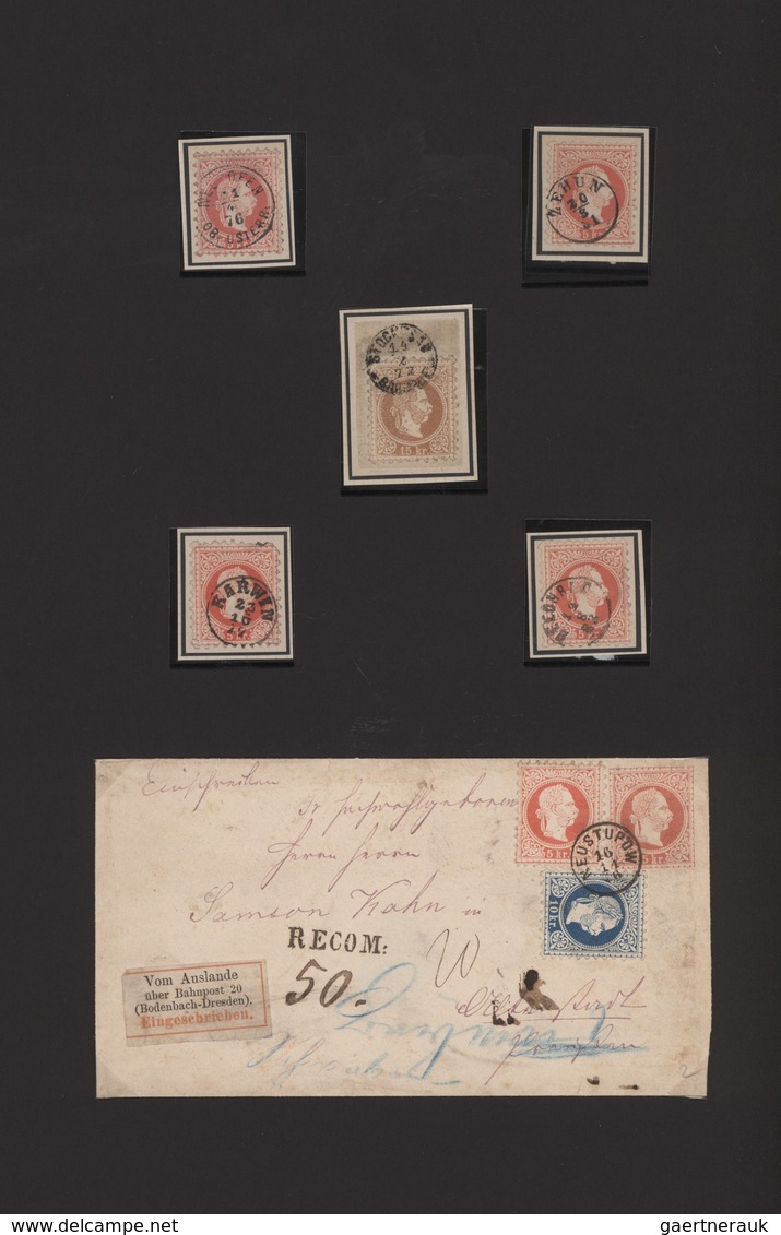 Österreich: 1850/1910 (ca.), Umfassende Sammlung Von Ca. 410 Briefen, Karten Und Ganzsachen Sowie Za - Colecciones