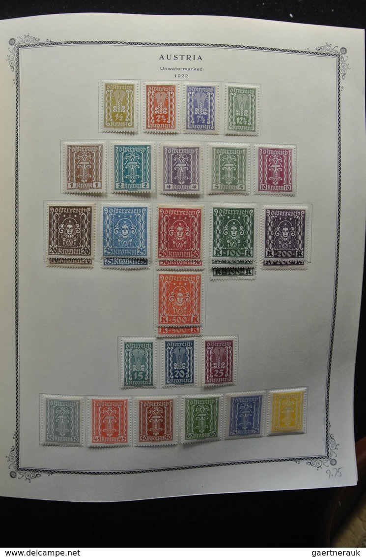 Österreich: 1850-2009: Almost Complete, Mostly Mint Hinged, Partly Double Collection Austria 1850-20 - Verzamelingen