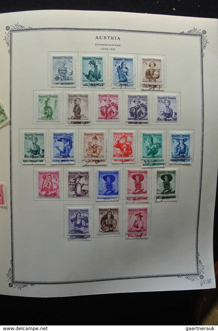 Österreich: 1850-2009: Almost complete, mostly mint hinged, partly double collection Austria 1850-20