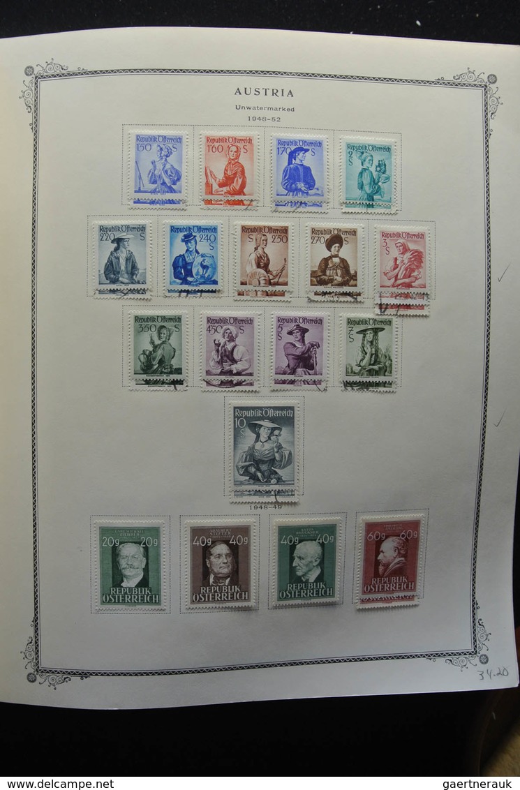 Österreich: 1850-2009: Almost complete, mostly mint hinged, partly double collection Austria 1850-20