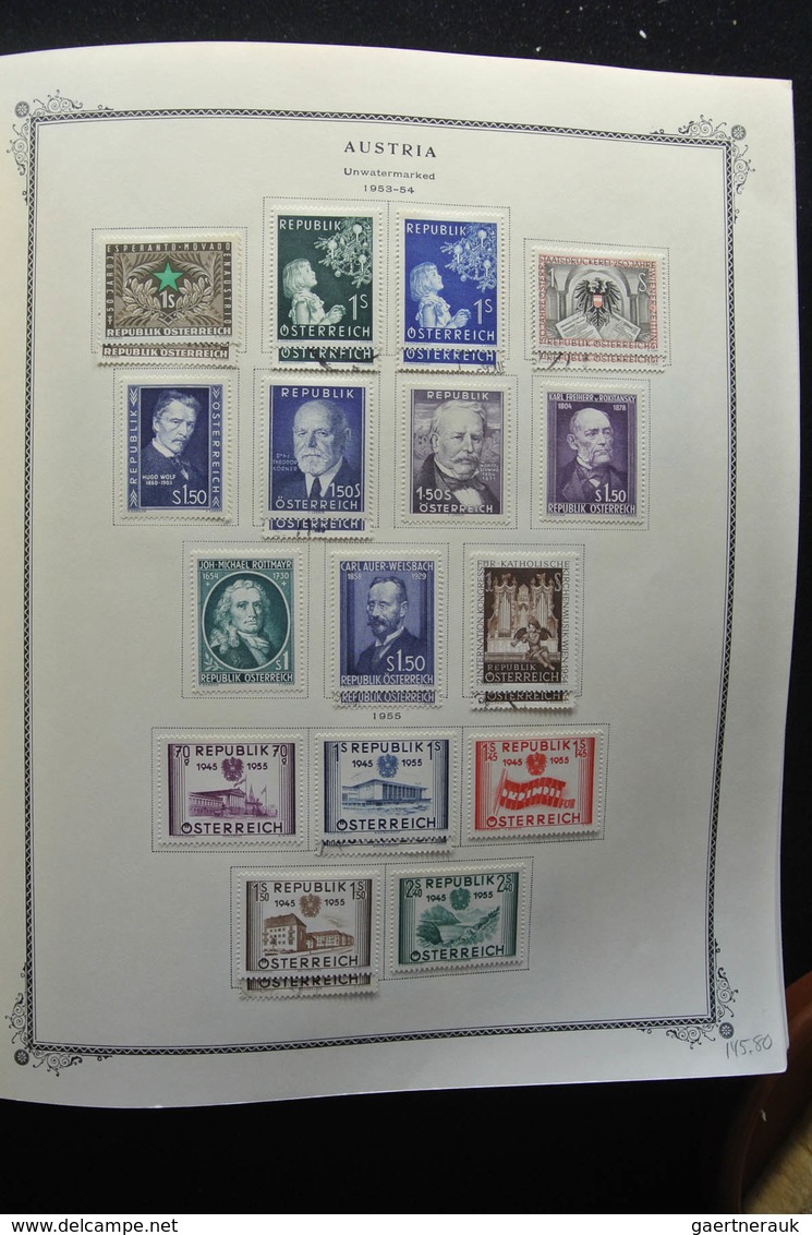 Österreich: 1850-2009: Almost complete, mostly mint hinged, partly double collection Austria 1850-20