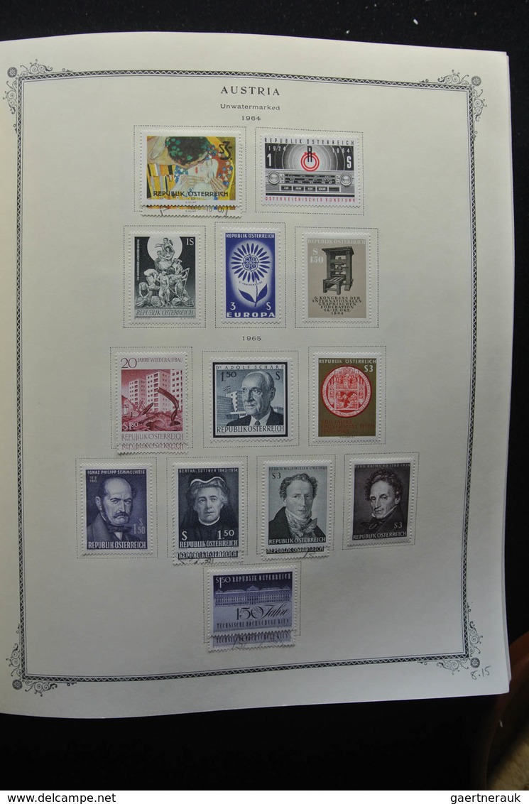 Österreich: 1850-2009: Almost complete, mostly mint hinged, partly double collection Austria 1850-20