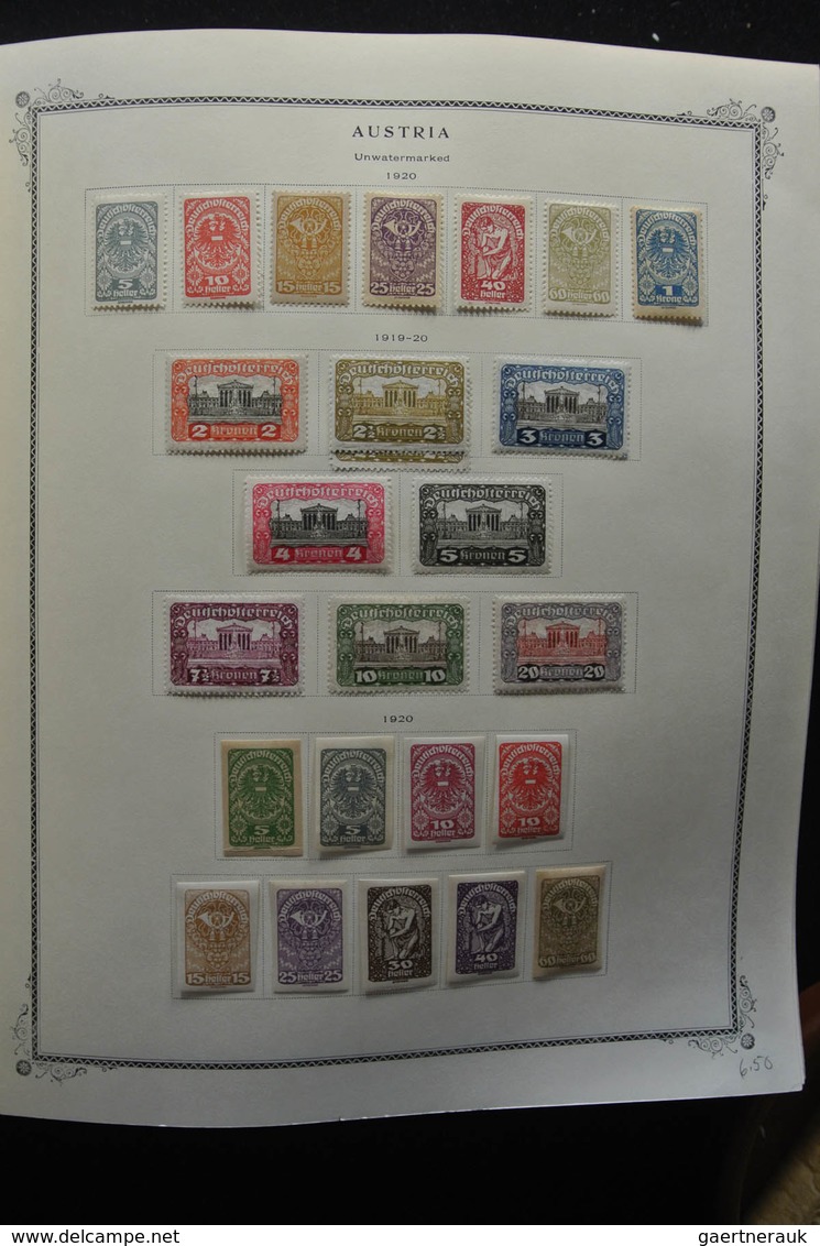 Österreich: 1850-2009: Almost complete, mostly mint hinged, partly double collection Austria 1850-20