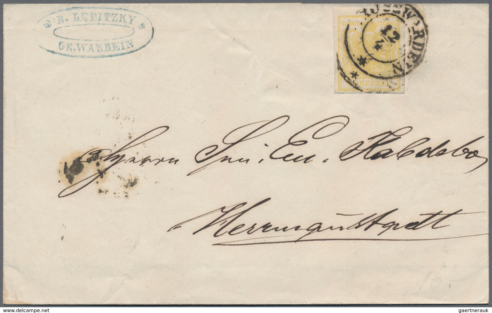 Österreich: 1853/1858, Partie Von 19 Briefhüllen Mit Frankaturen Der Ersten Ausgabe, Dabei Nette Ste - Colecciones