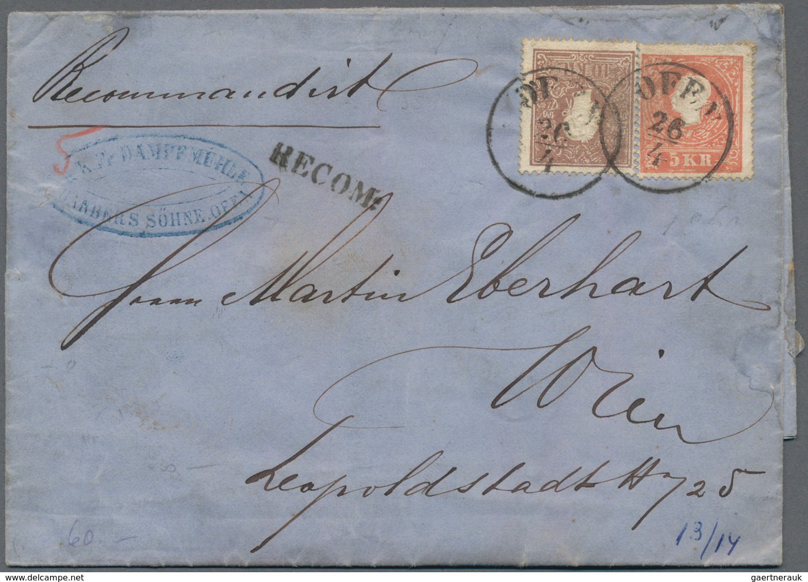 Österreich: 1860/1878, Partie Von 25 Briefhüllen Mit Meist Einzelfrankaturen, Dabei Drei EF MiNr. 18 - Collections