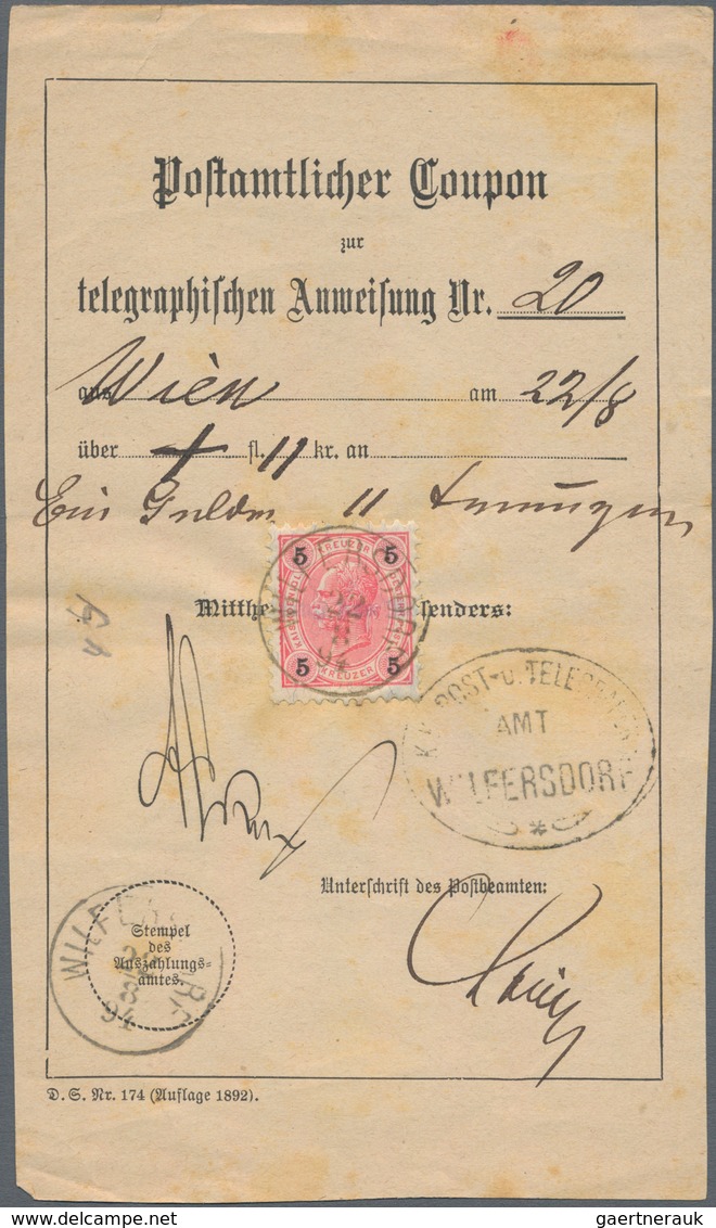 Österreich: 1860/1890 (ca.), Lot Von 20 Briefen Und Karten, Dabei Gebrauchte Ganzsachen (Umschläge, - Collections