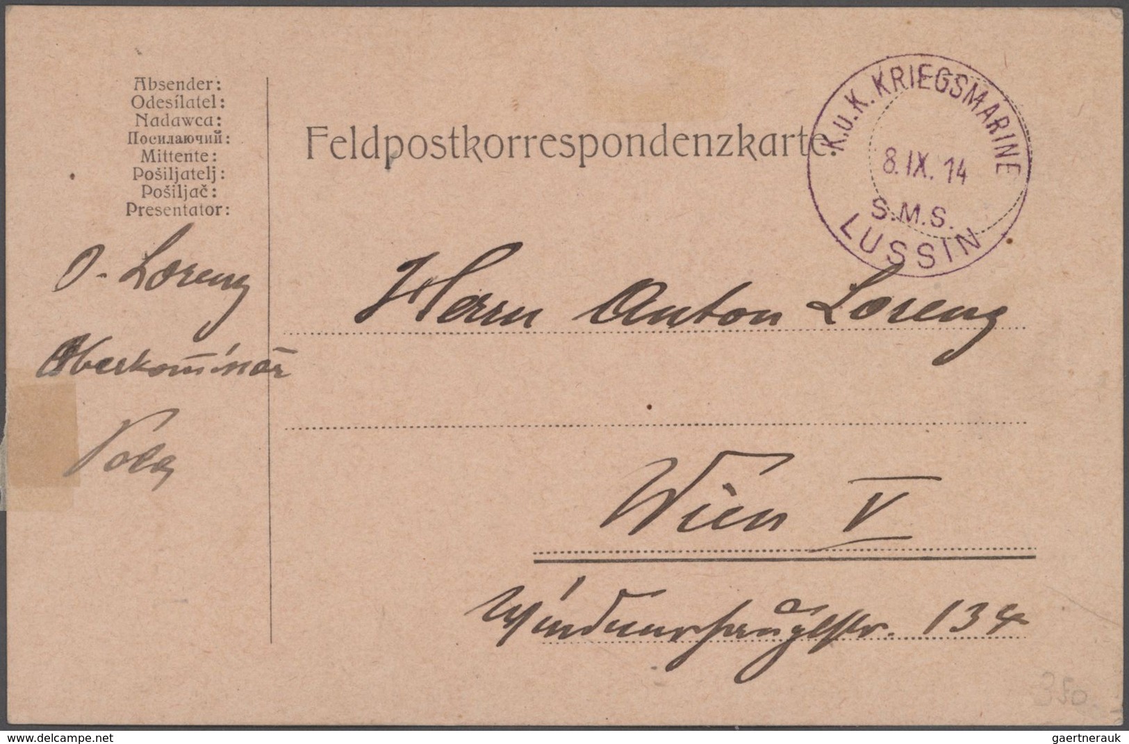 Österreich: 1901 - 1917 (ca.), 43 Feldpost-Belege, zumeist Marineschiffspost (z.B. "SMS Prinz Eugen,