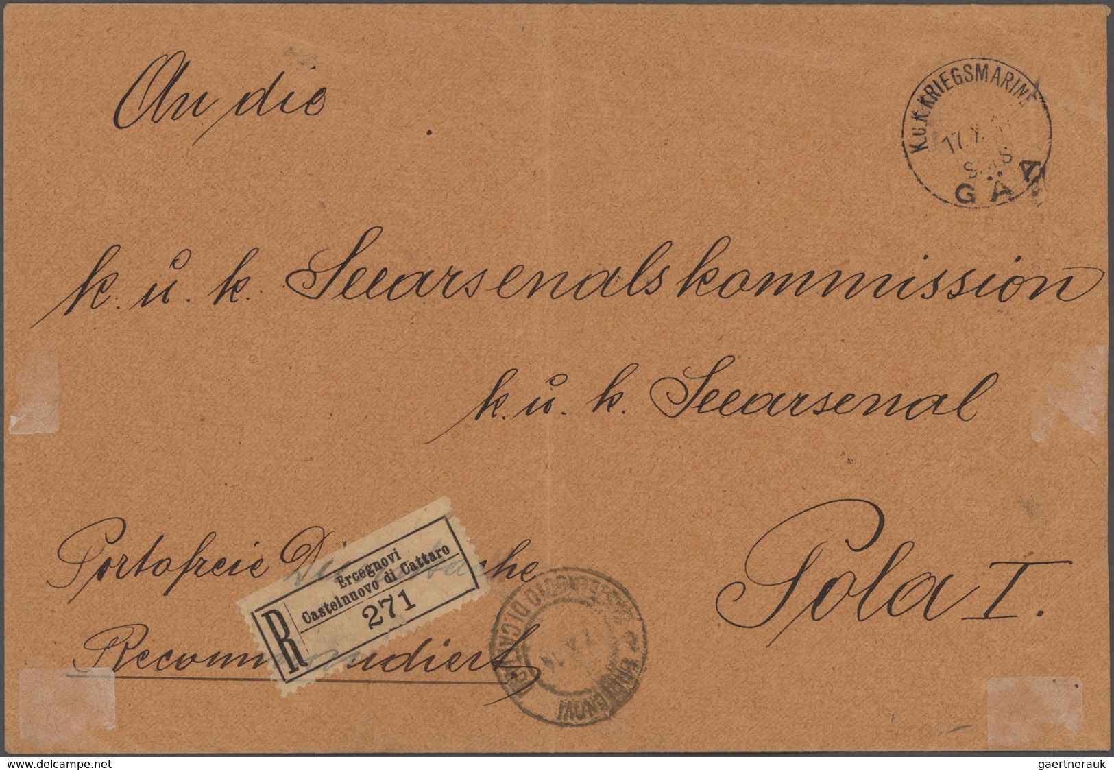 Österreich: 1901 - 1917 (ca.), 43 Feldpost-Belege, zumeist Marineschiffspost (z.B. "SMS Prinz Eugen,