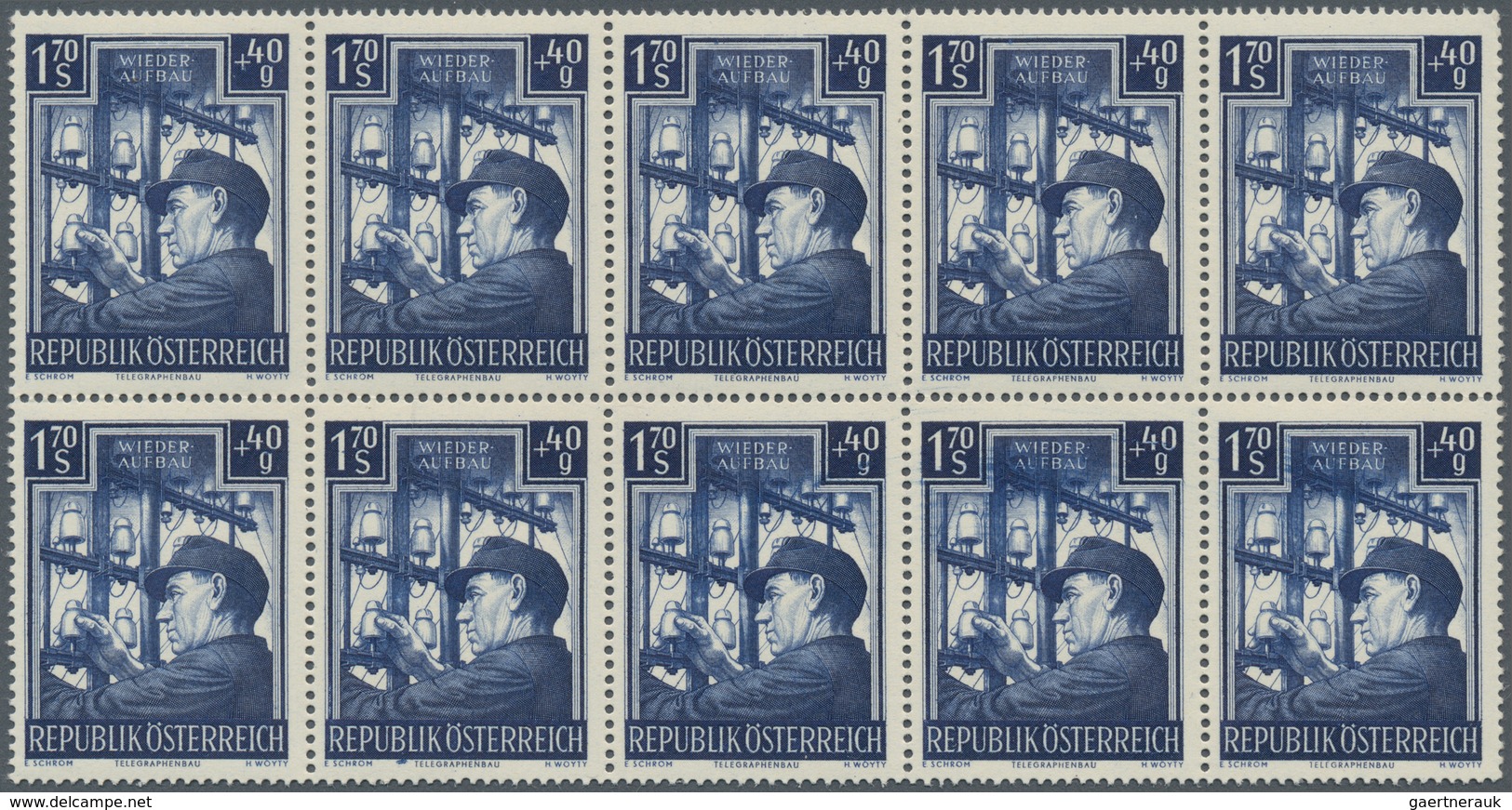 Österreich: 1916/1952, Postfrische Partie Von (größeren) Einheiten, Sauber In Bogenmappe Sortiert, D - Verzamelingen