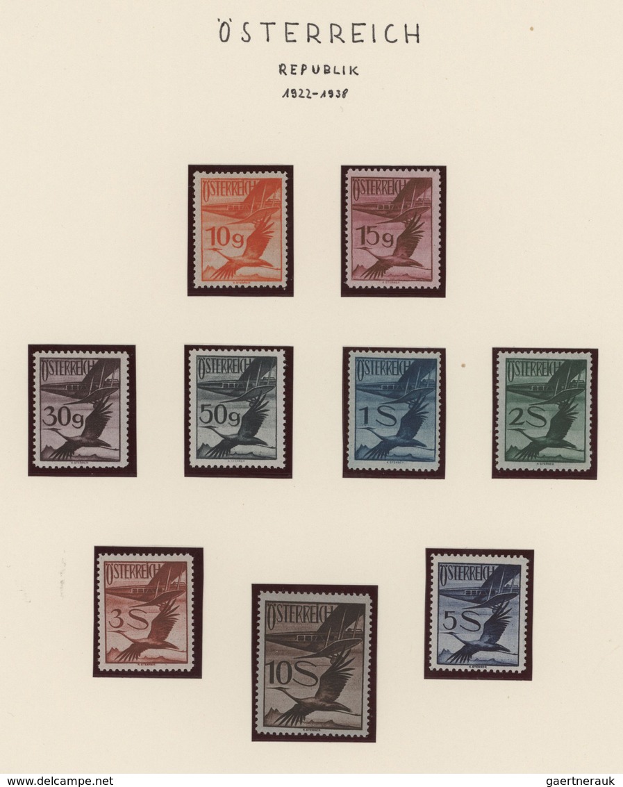 Österreich: 1918/1938, Fast Ausschließlich Postfrisch Geführte Sammlung Auf Schaubek-Blättern, Bis A - Colecciones