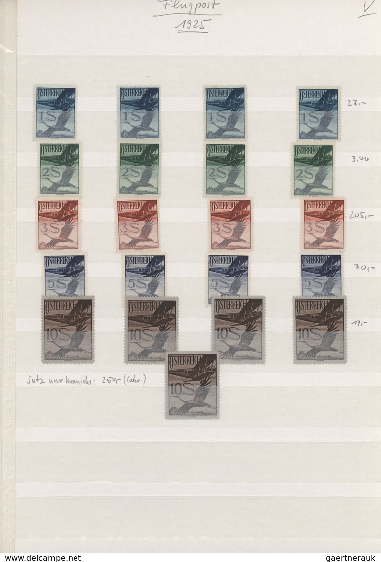 Österreich: 1918/1980 (ca.), Reichhaltiger Bestand In Fünf Alben (ausführliche Stichproben Ergaben N - Verzamelingen