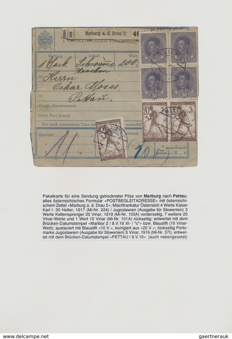 Österreich: 1919/1920, Jugoslawische Besetzung Von Süd-Kärnten, Sammlungspartie Von Sieben Bedarfsbe - Colecciones
