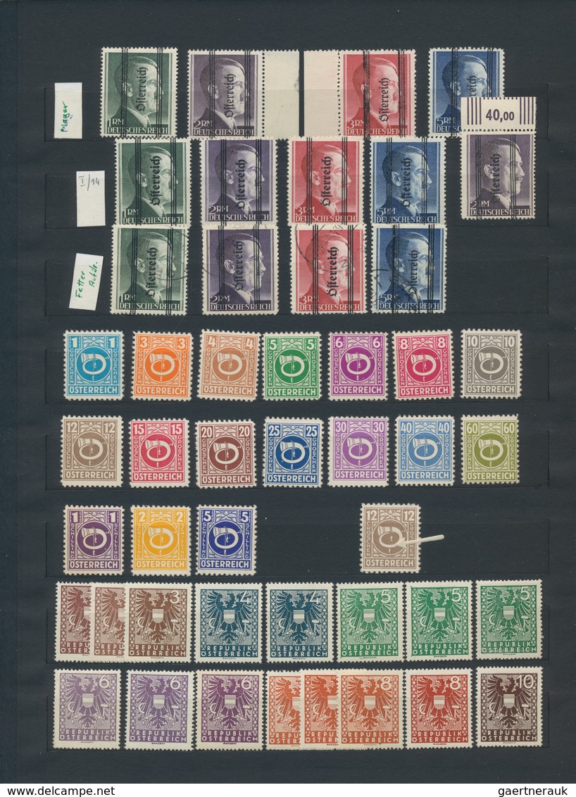 Österreich: 1945/2003, Parallel Postfrisch Und Gestempelt Geführte Sammlung In Fünf Steckbüchern, St - Verzamelingen