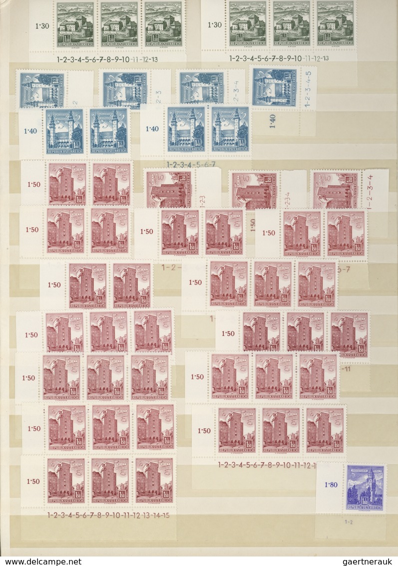 Österreich: 1957/1980, Dauerserien "Bauwerke" und "Schönes Österreich", postfrischer Spezial-Sammlun