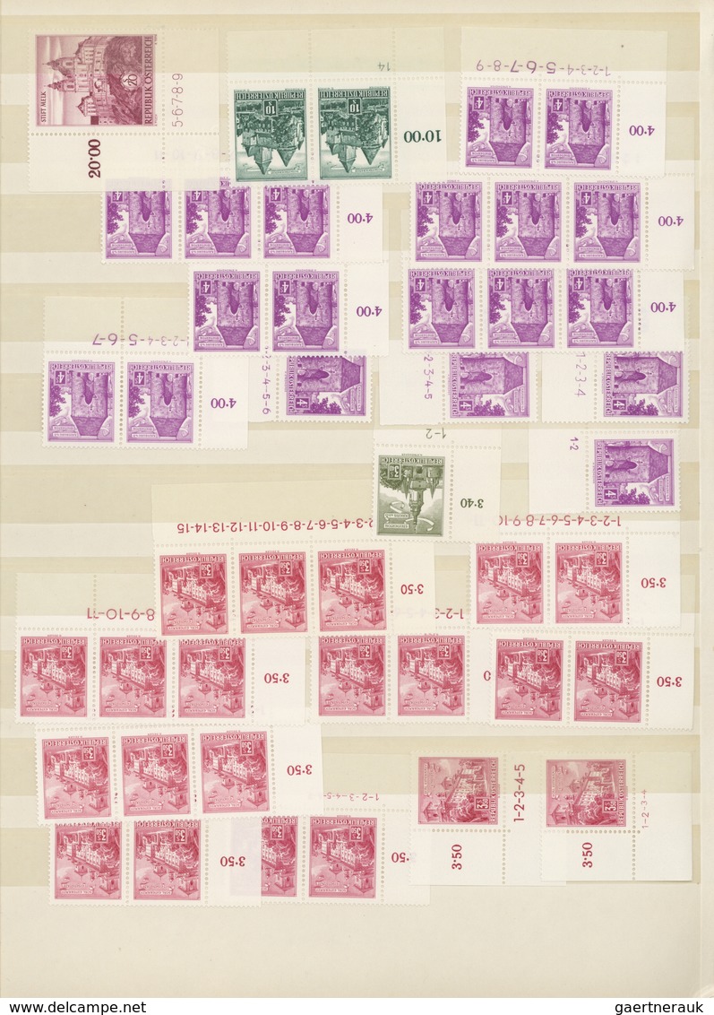 Österreich: 1957/1980, Dauerserien "Bauwerke" und "Schönes Österreich", postfrischer Spezial-Sammlun