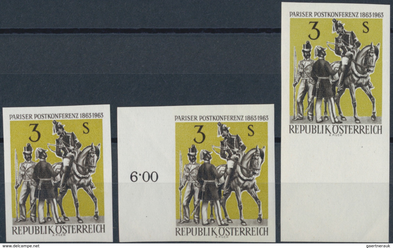 Österreich: 1963, 3 Sch. Postkonferenz Per 33 Mal Ungezähnt, Dabei Eine Einheit Zu 16 Und Eine Zu 14 - Colecciones