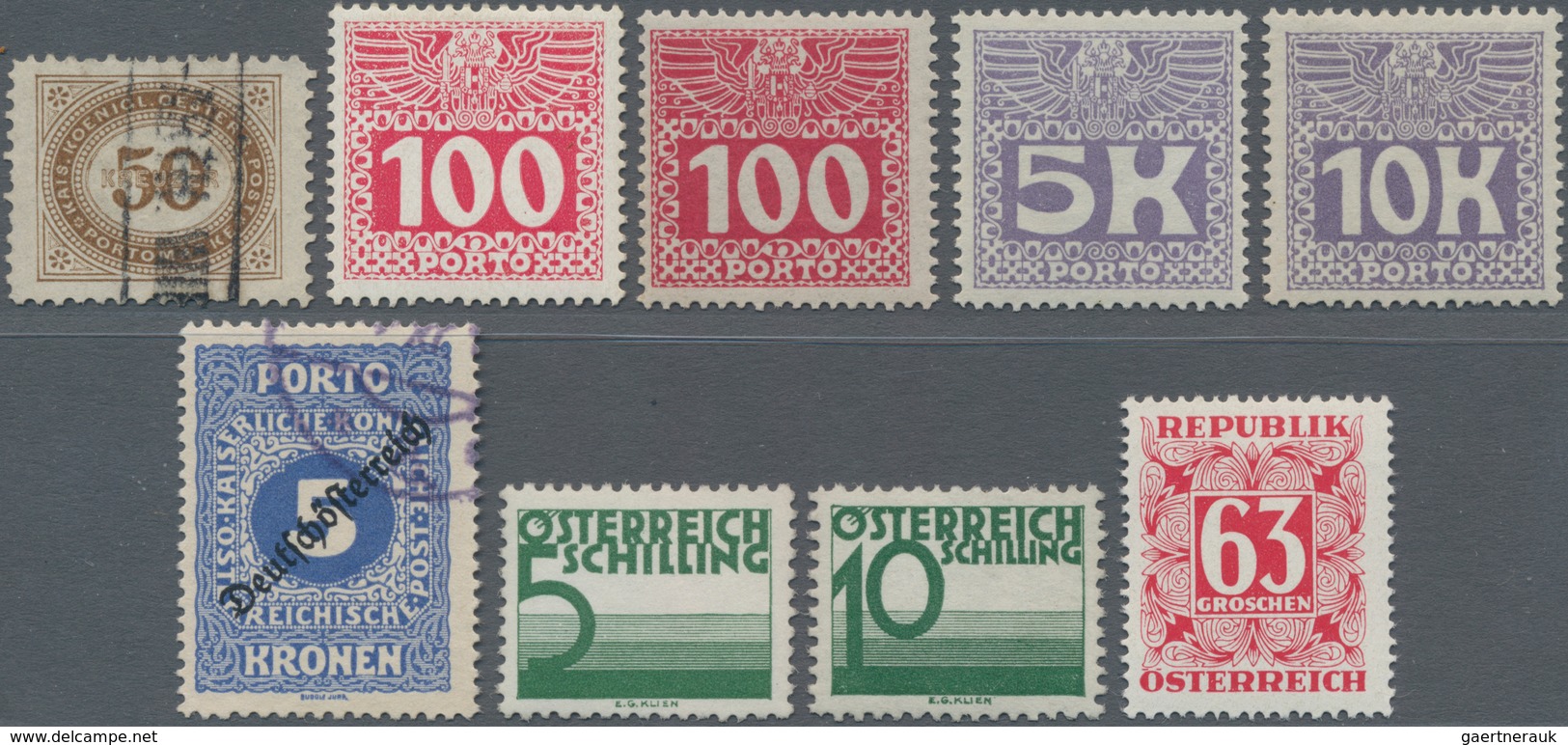 Österreich - Portomarken: 1894/1989 Ca., Komplette, Weitgehend Doppelt (ungebraucht U. Gestempelt) G - Taxe