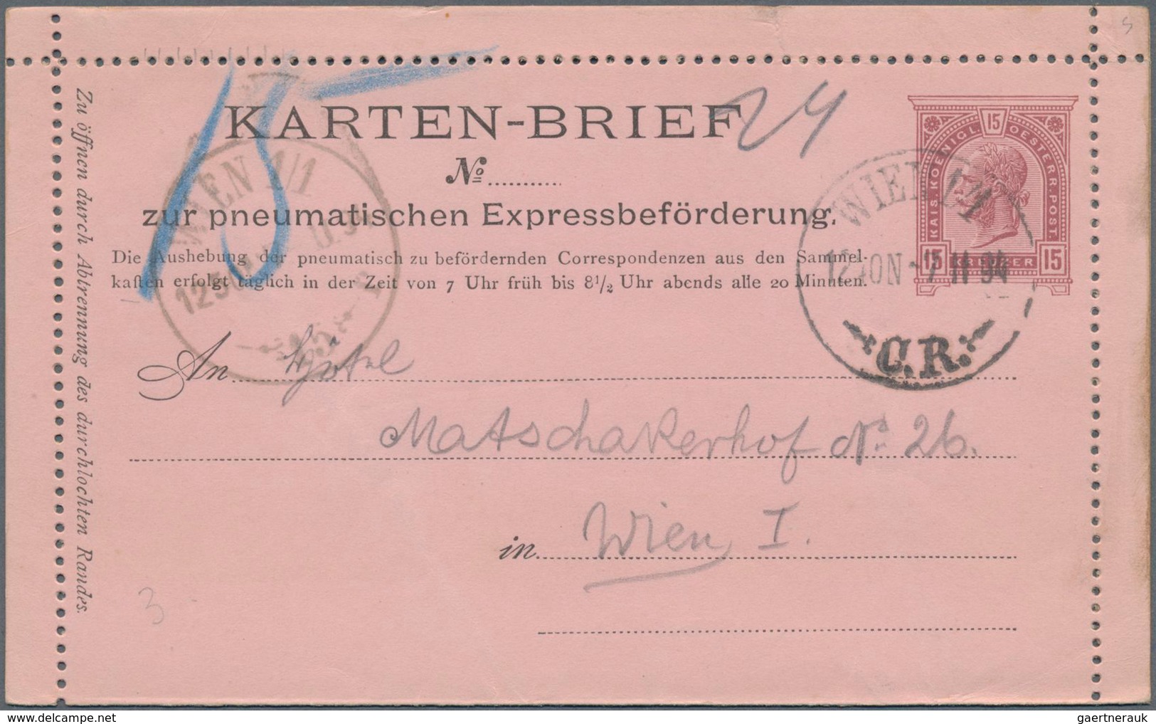 Österreich - Ganzsachen: 1892/1918, Kleiner Posten Von Ca. 20 Ungebrauchten Und Gebrauchten Ganzsach - Autres & Non Classés