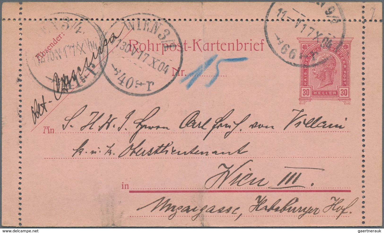 Österreich - Ganzsachen: 1892/1918, Kleiner Posten Von Ca. 20 Ungebrauchten Und Gebrauchten Ganzsach - Autres & Non Classés