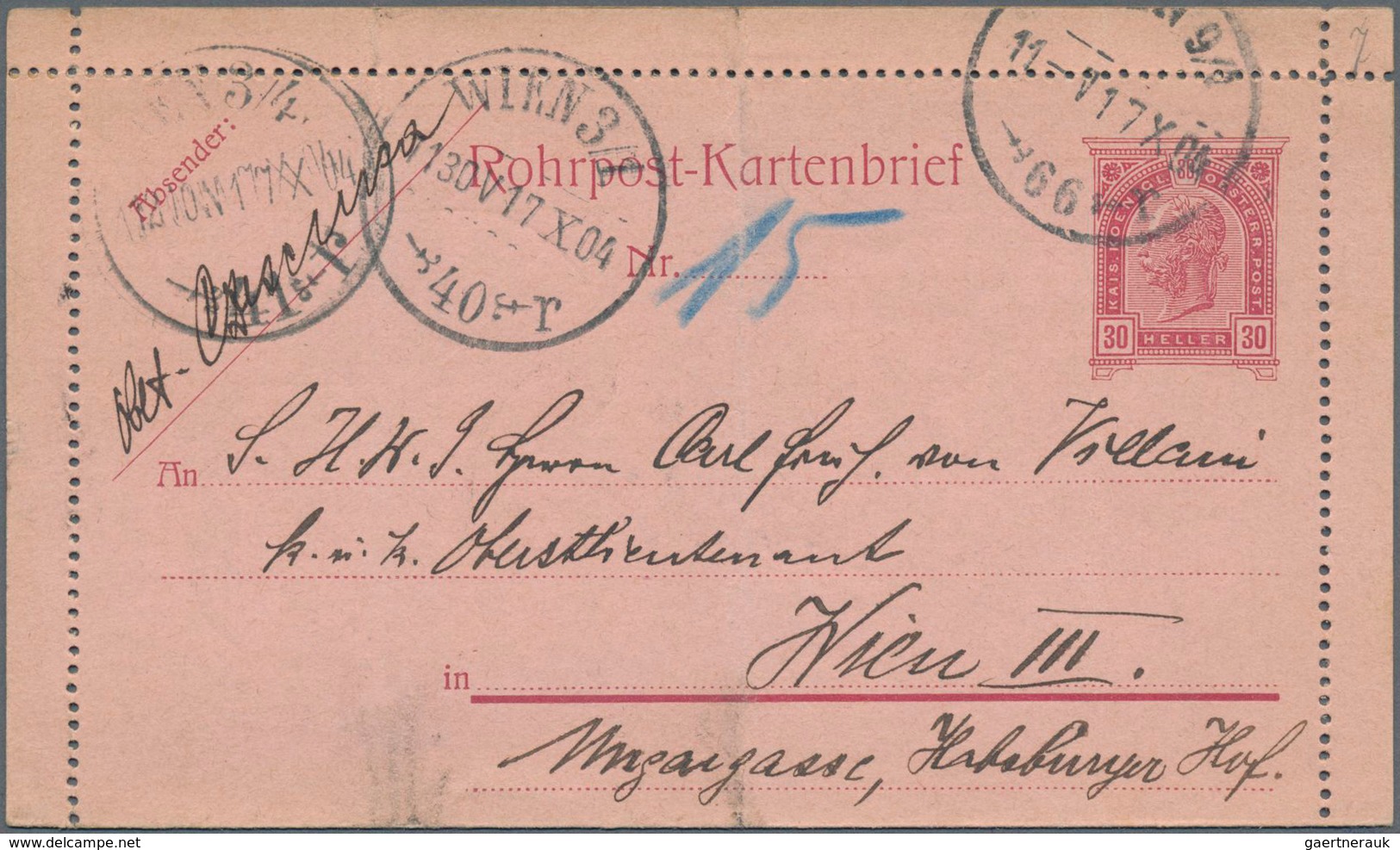 Österreich - Ganzsachen: 1892/1918, Kleiner Posten Von Ca. 20 Ungebrauchten Und Gebrauchten Ganzsach - Andere & Zonder Classificatie