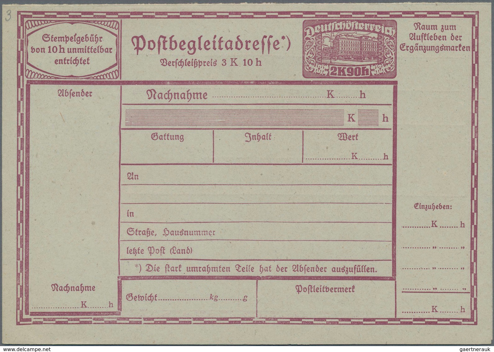 Österreich - Ganzsachen: 1908/19, Kleines Konvolut Von 6 Ungebrauchten Und Zwei Gebrauchten Postbegl - Autres & Non Classés