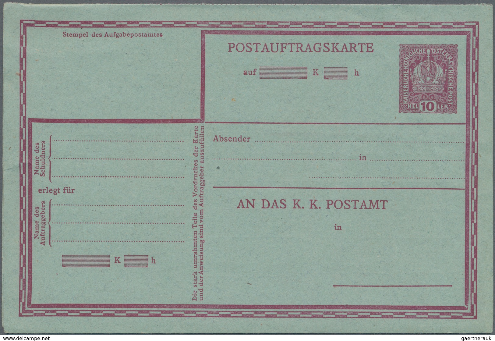 Österreich - Ganzsachen: 1913/1938, Sammlung Mit 14 Ungebrauchten Postanweisungen, Postauftragskarte - Autres & Non Classés