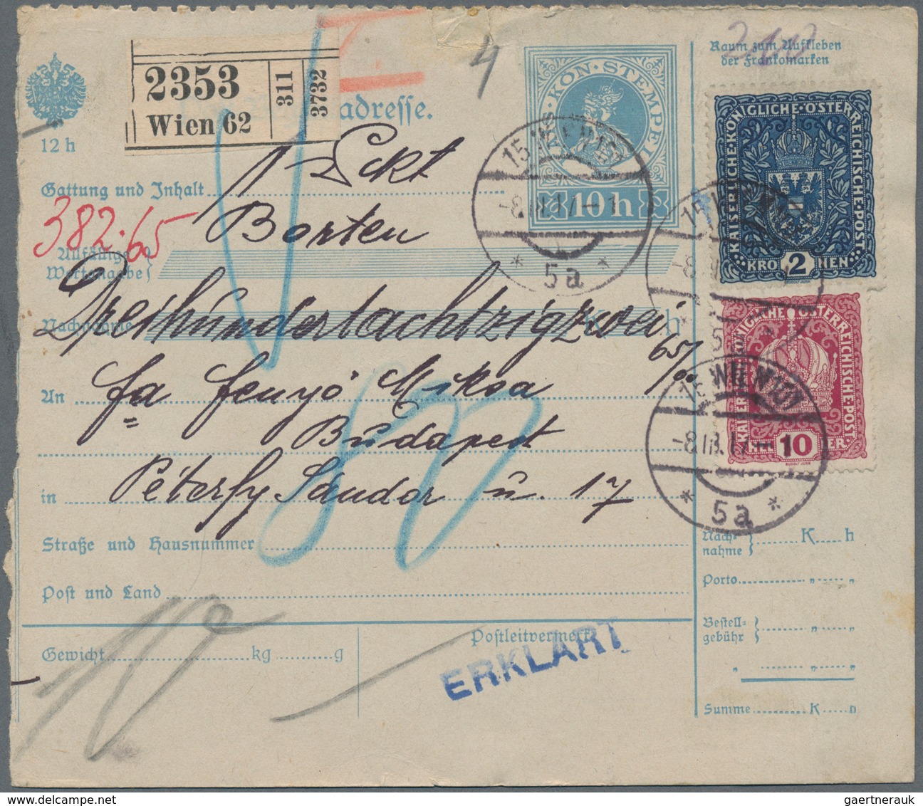 Österreich - Ganzsachen: 1916/18, Neun Ungebrauchte Postbegleitadressen, Davon Drei Für Den Internat - Autres & Non Classés