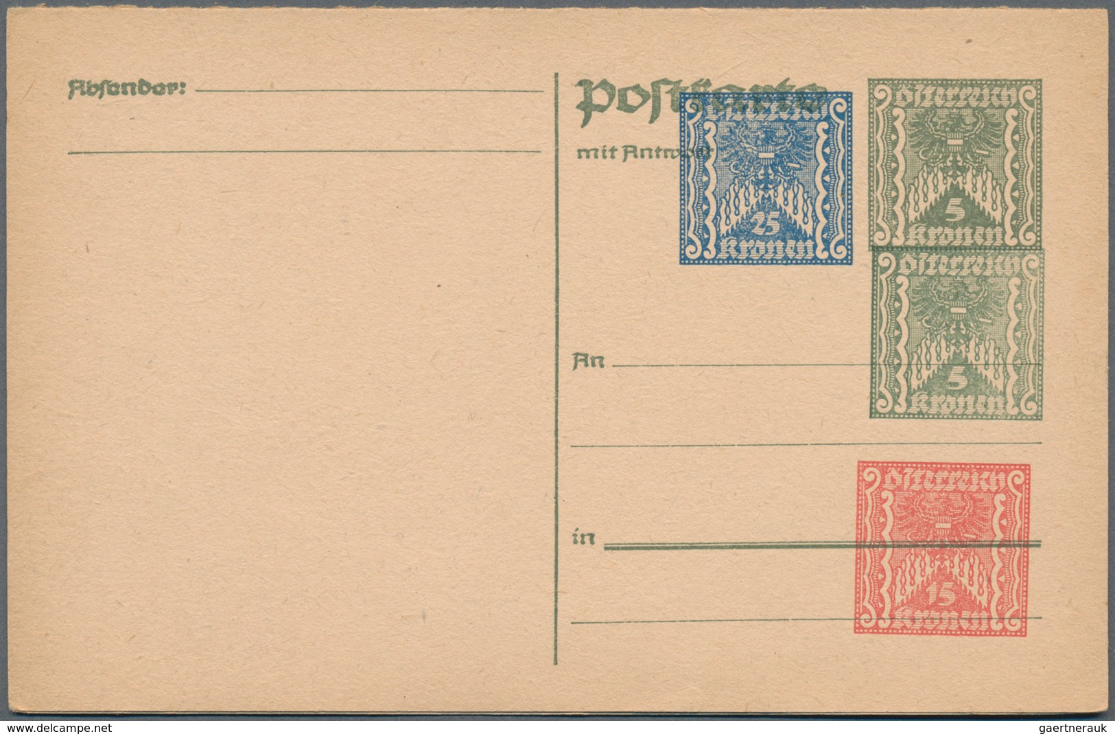 Österreich - Privatganzsachen: 1922/24, Ca. 30 Ungebrauchte Privatganzsachenumschläge Und Ca. 20 Pri - Sonstige & Ohne Zuordnung