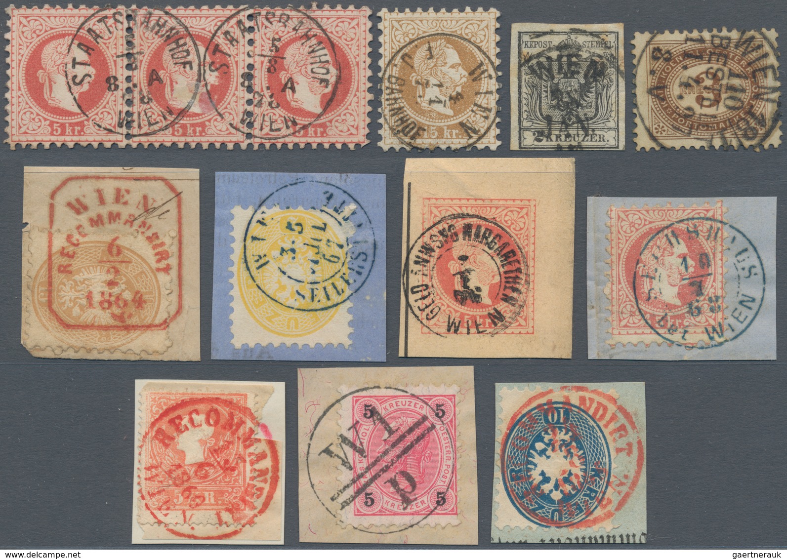 Österreich - Stempel: 1833/1925 Ca., WIEN, Umfangreiche Sammlung Der Stempel Von Wien Mit Ca.250 Bel - Machines à Affranchir (EMA)