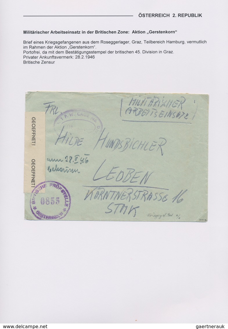 Österreich - Besonderheiten: 1945/1954, ALLIIERTE FELD- Und DIENSTPOST In Österreich: Sammlung Mit C - Otros & Sin Clasificación