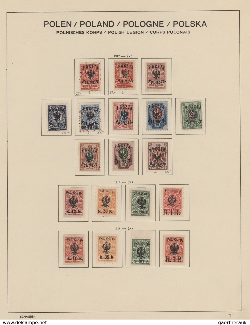 Polen: 1860-1944: Used Collection On Printed Pages, From No.1 With Almost All Issues And All The Min - Gebruikt