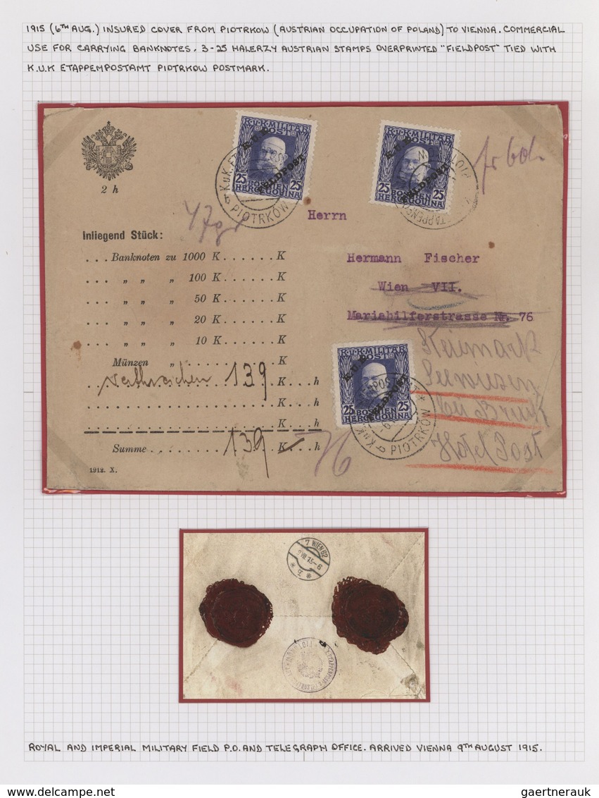 Polen: 1915/1918, Austrian Occupation WWI, Group Of Ten Covers, Deriving From Correspondence Of Stam - Gebraucht