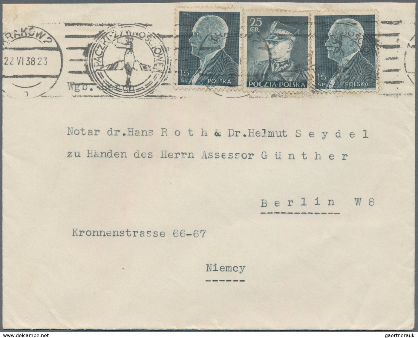 Polen: 1926/38, Little Accumulation Of Ca. 20 Covers And Commercially Used Postal Stationeries, Some - Oblitérés