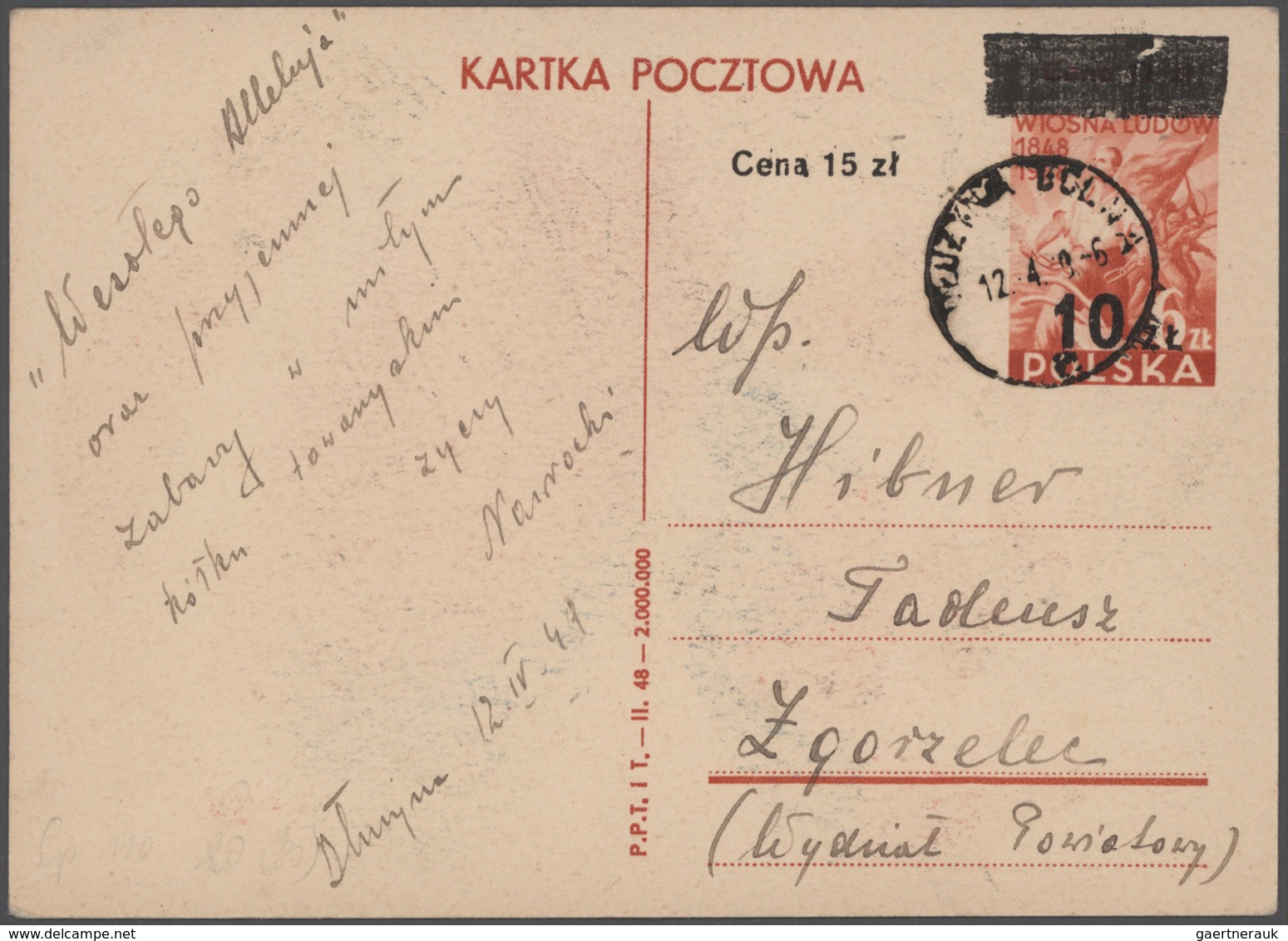 Polen - Ganzsachen: 1945/1994, Holding Of Apprx. 1.000 Stationery Cards, Mainly Commercially Used (a - Enteros Postales