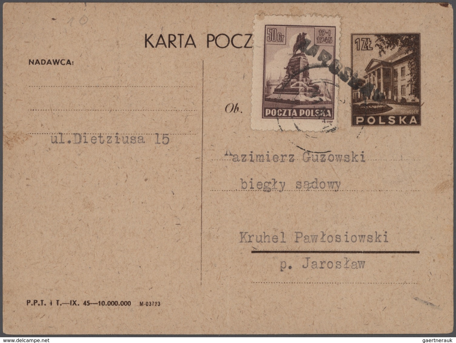 Polen - Ganzsachen: 1945/1994, Holding Of Apprx. 1.000 Stationery Cards, Mainly Commercially Used (a - Enteros Postales