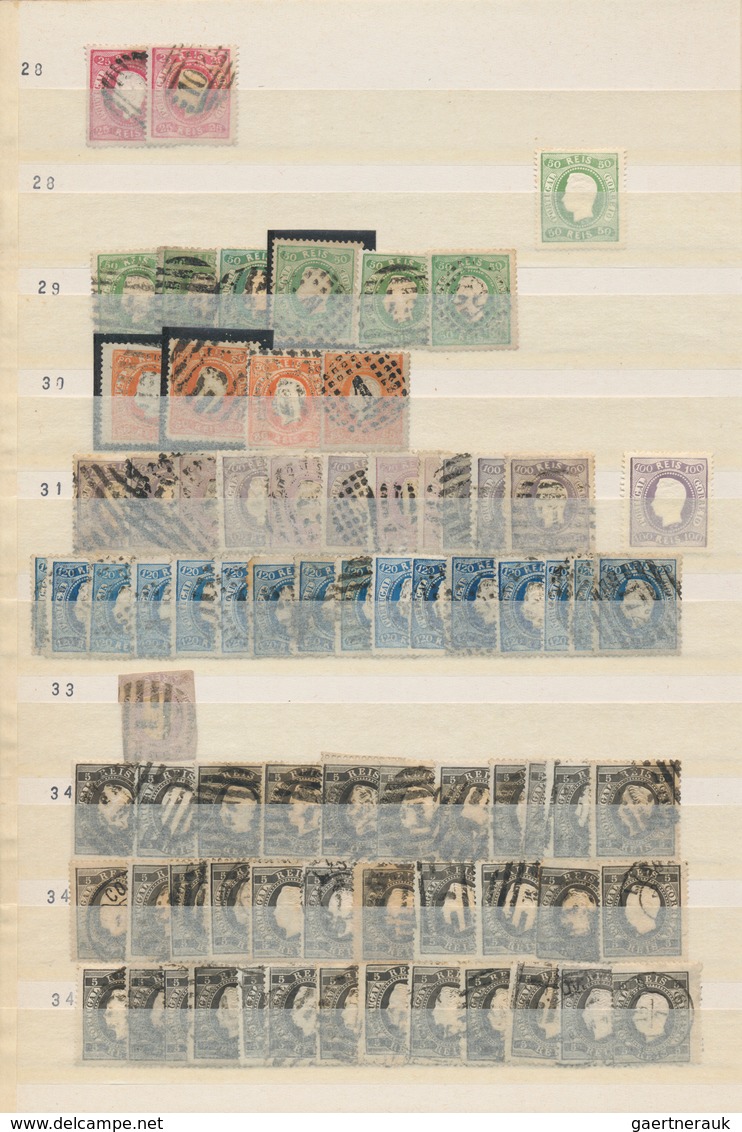 Portugal: 1853/1893, Comprehensive Mainly Used Accumulation Of Apprx. 2.000 Stamps, Neatly Sorted In - Andere & Zonder Classificatie