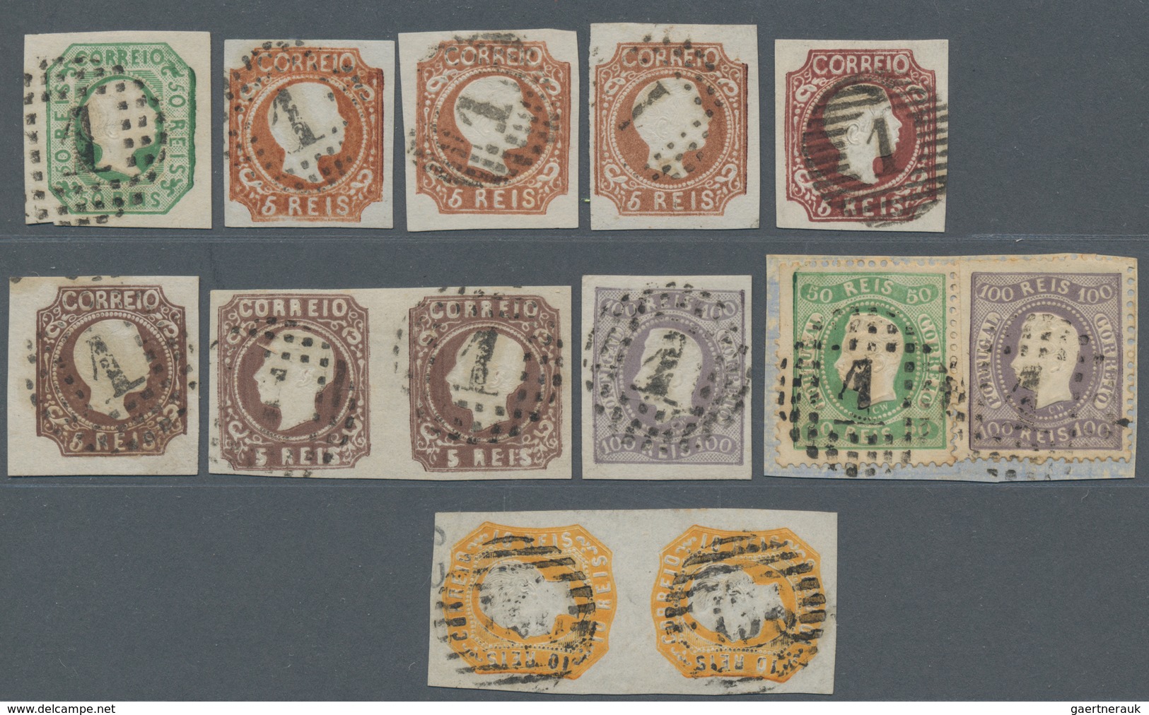 Portugal: 1853/1911, Mainly Used Accumulation Of Apprx. 440 Stamps, Incl. A Nice Part Of Classic Ite - Sonstige & Ohne Zuordnung