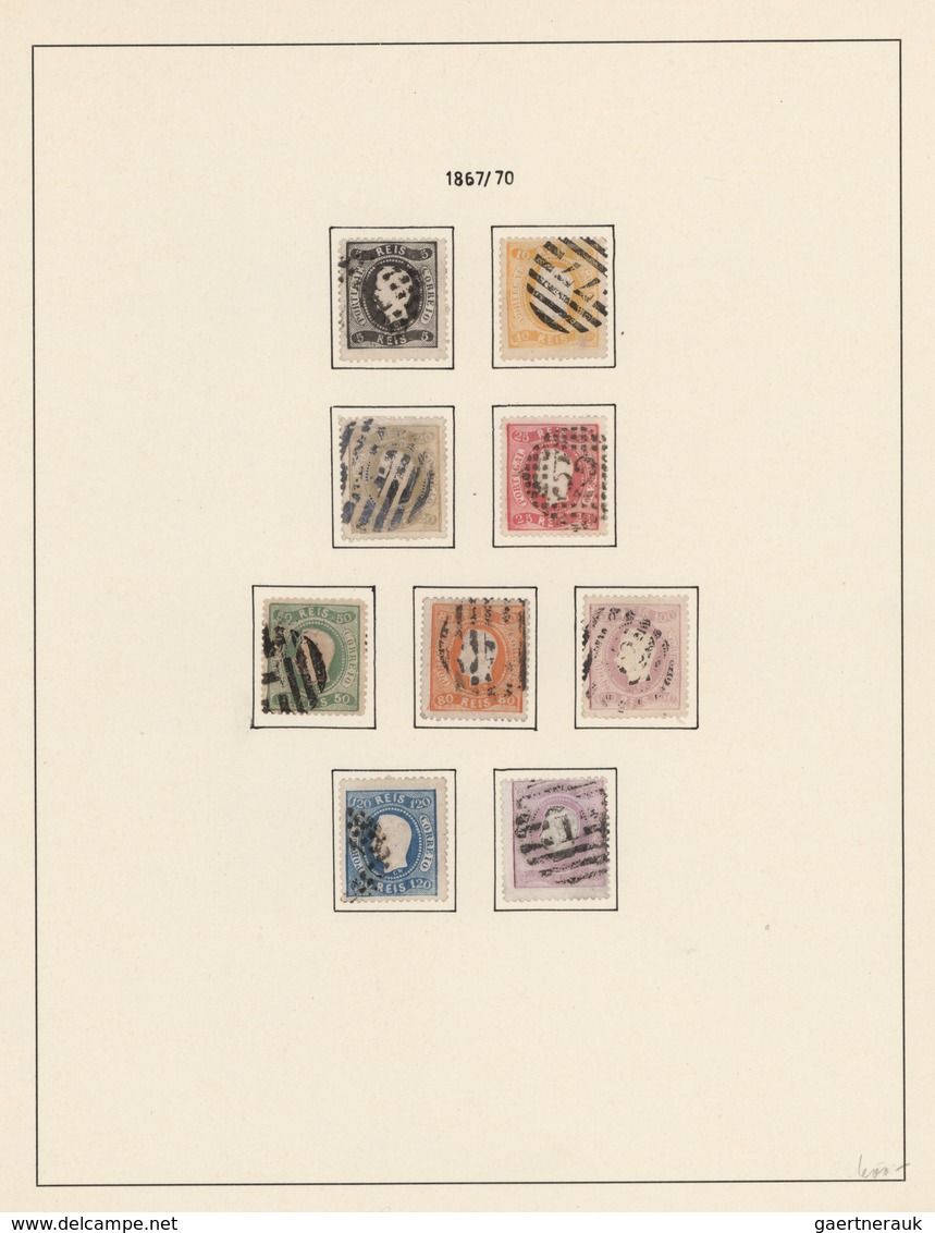 Portugal: 1853-1966: Collection Of Used Stamps And All The Miniature Sheets Plus 'back Of The Book', - Autres & Non Classés