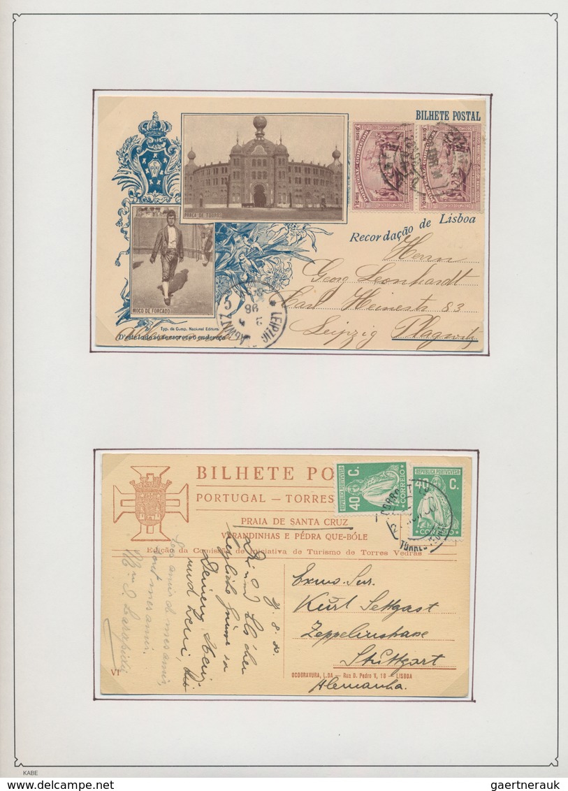 Portugal: 1855/1996, Used Collection In Two Binders On Album Pages, Also Included Are Apprx. 140 Ent - Sonstige & Ohne Zuordnung