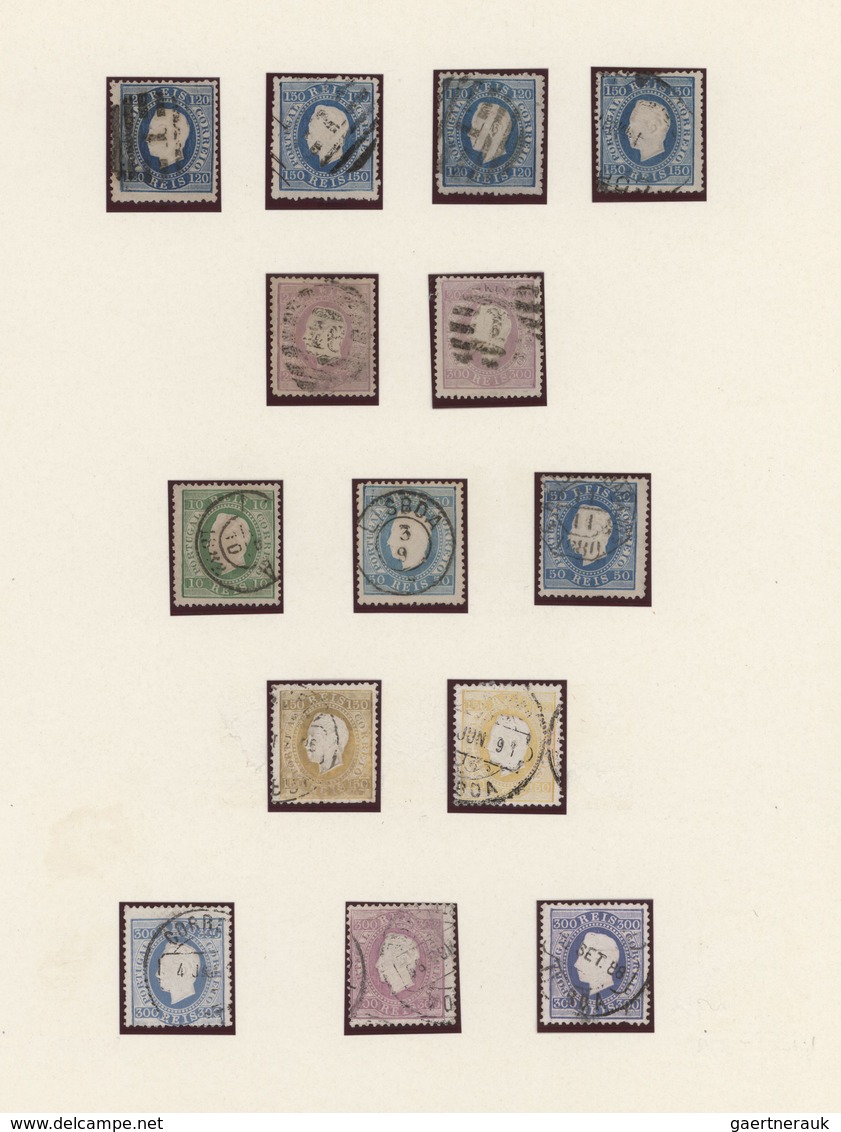 Portugal: 1870/1882, Luis I. Perforated Issue, Used Collection O 30 Stamps Of All Denominations, Nea - Autres & Non Classés