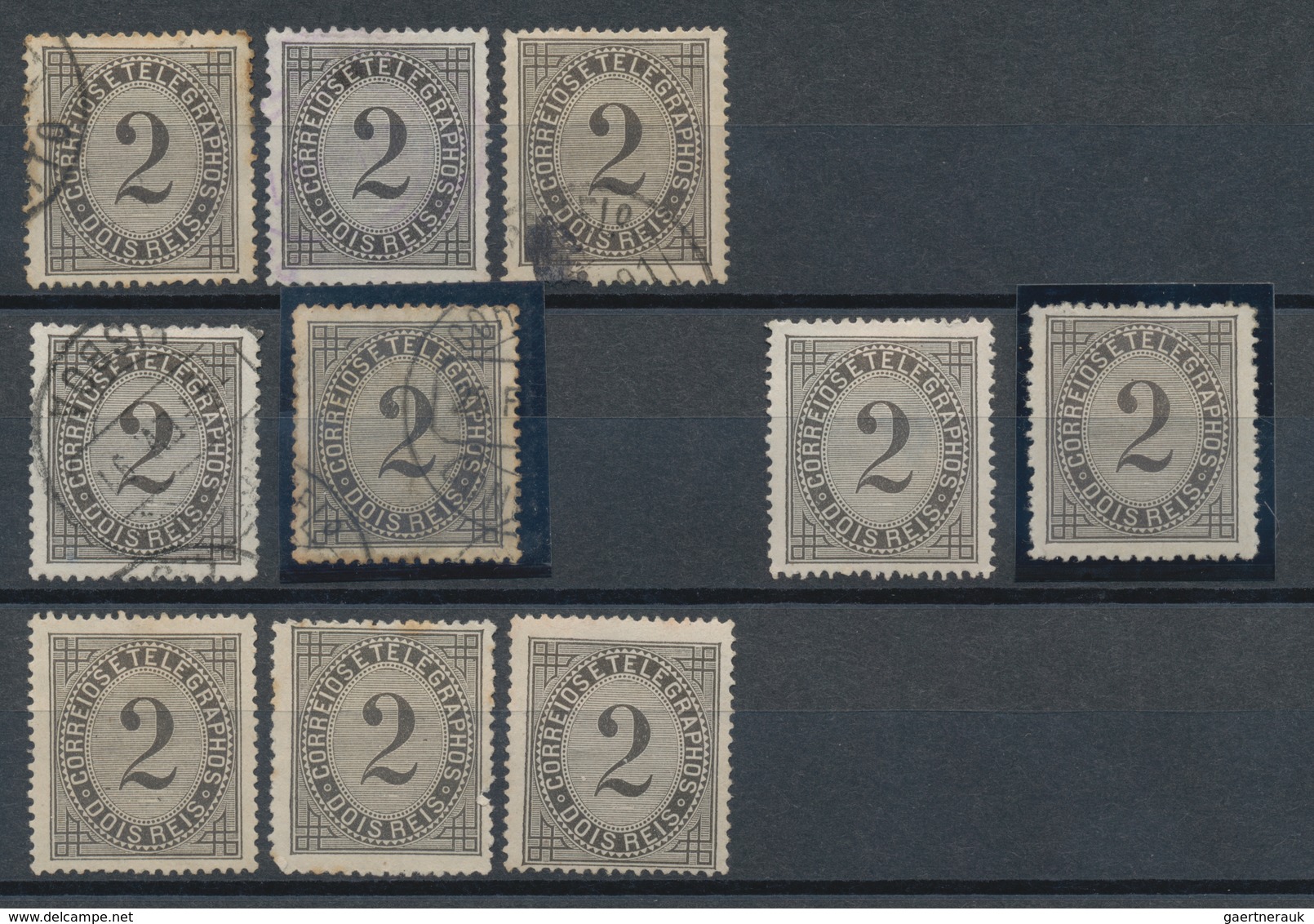 Portugal: 1880/1887, lot ex Mi no. 53/64, in total more than 180 used and 8 unused stamps including