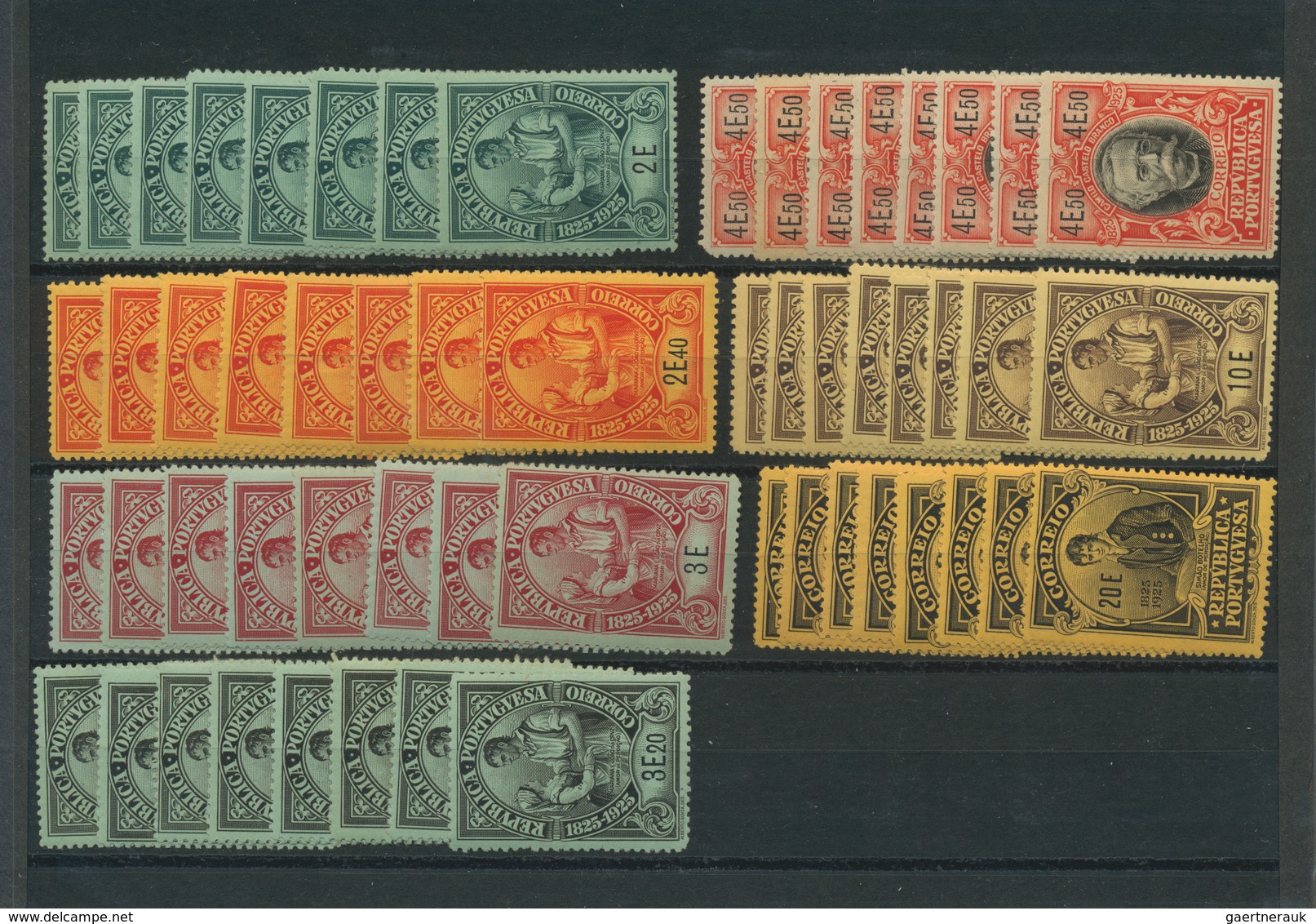 Portugal: 1925, 2 C To 20 E "100 Birthday Camilo Castelo Branco" Set Of 31 Values, Michel 347/377, M - Other & Unclassified