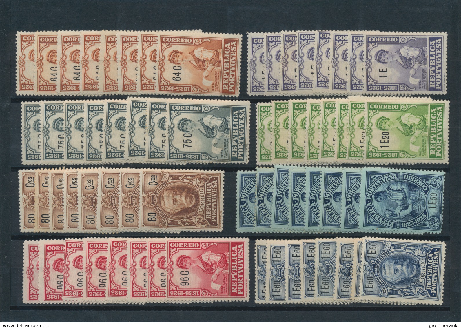 Portugal: 1925, 2 C To 20 E "100 Birthday Camilo Castelo Branco" Set Of 31 Values, Michel 347/377, M - Sonstige & Ohne Zuordnung