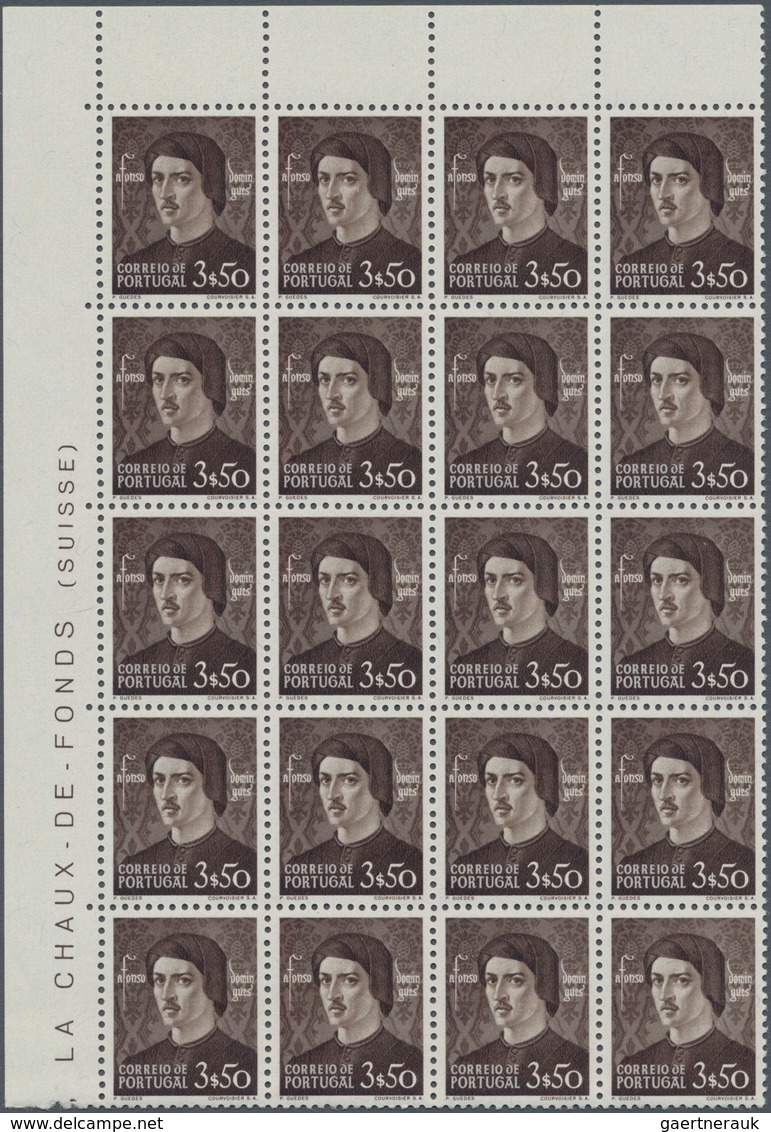 Portugal: 1949, Avis Dynasty, 48 Complete Sets Within Multiples, Mint Never Hinged. Michel Nos. 730/ - Otros & Sin Clasificación