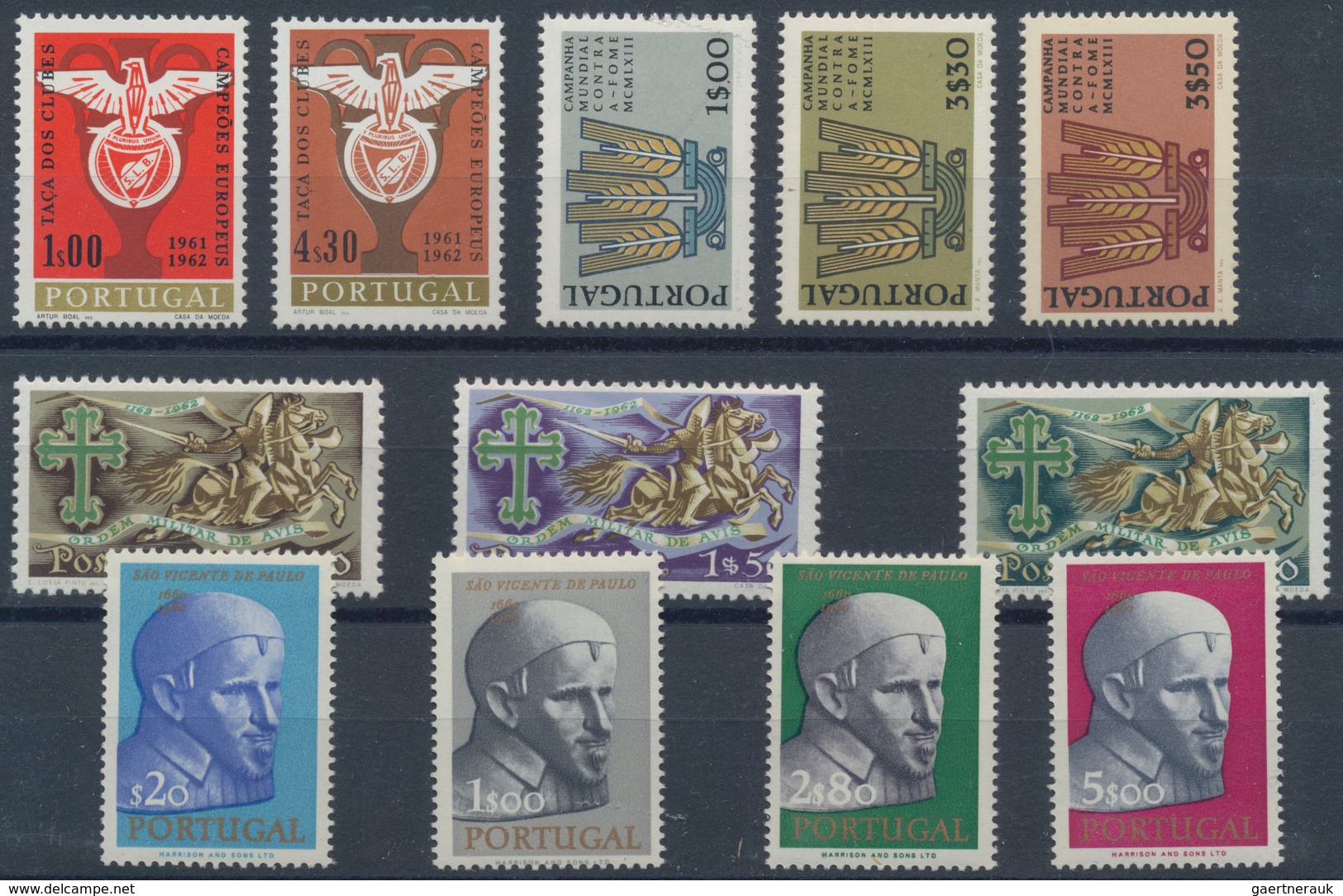 Portugal: 1963, Sets MNH Per 500. Every Year Set Is Separately Sorted On Small Stockcards. We Could - Sonstige & Ohne Zuordnung